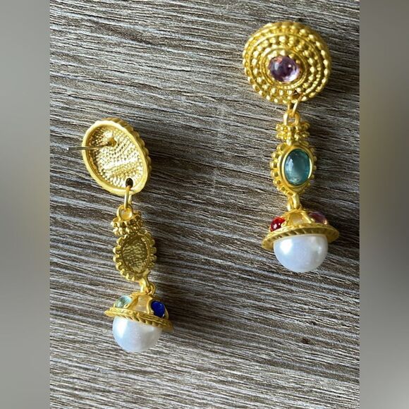 Vintage style drop earrings A289 - Picture 6 of 6